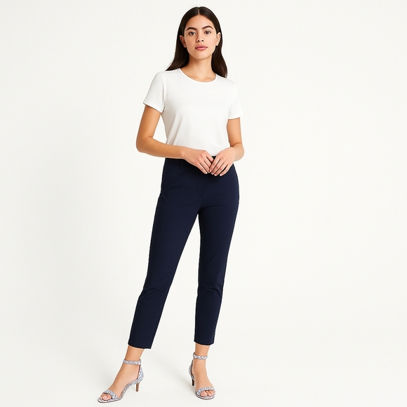 Talbots Trulli Blue & White Leather Strappy Heel Sandal – Size 9.5M – NWT - Picture 2 of 8